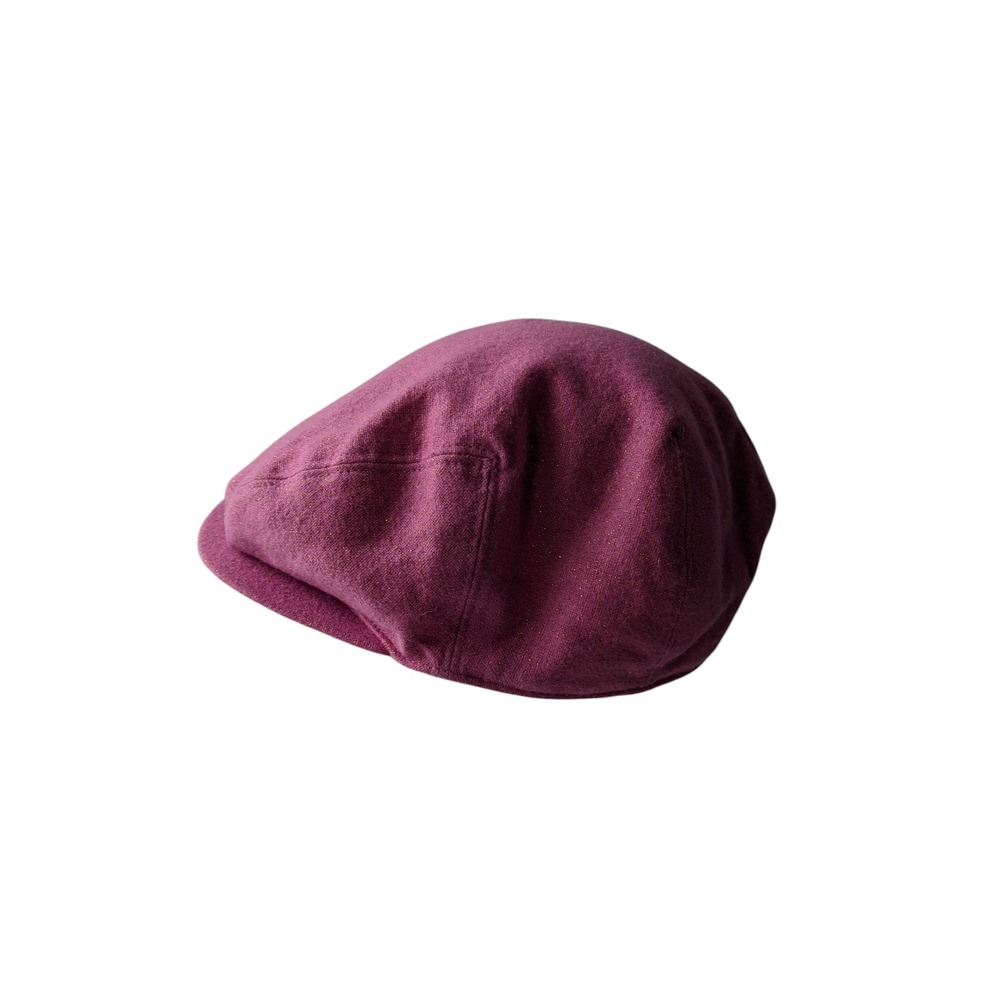 !Old Navy Womens Pink Wool Blend Metallic Sparkle Newsboy Baker Boy Hat L/XL Vtg